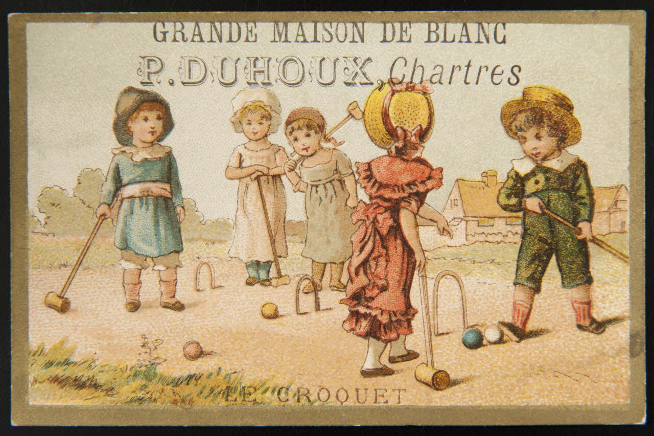 Testu & Massin ; J. Pezieux carte réclame chromo Paris 1876-1903 1995.1.4340.3 Photo