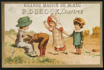 Testu & Massin ; J. Pezieux carte réclame chromo Paris 1876-1903 1995.1.4340.4 Photo