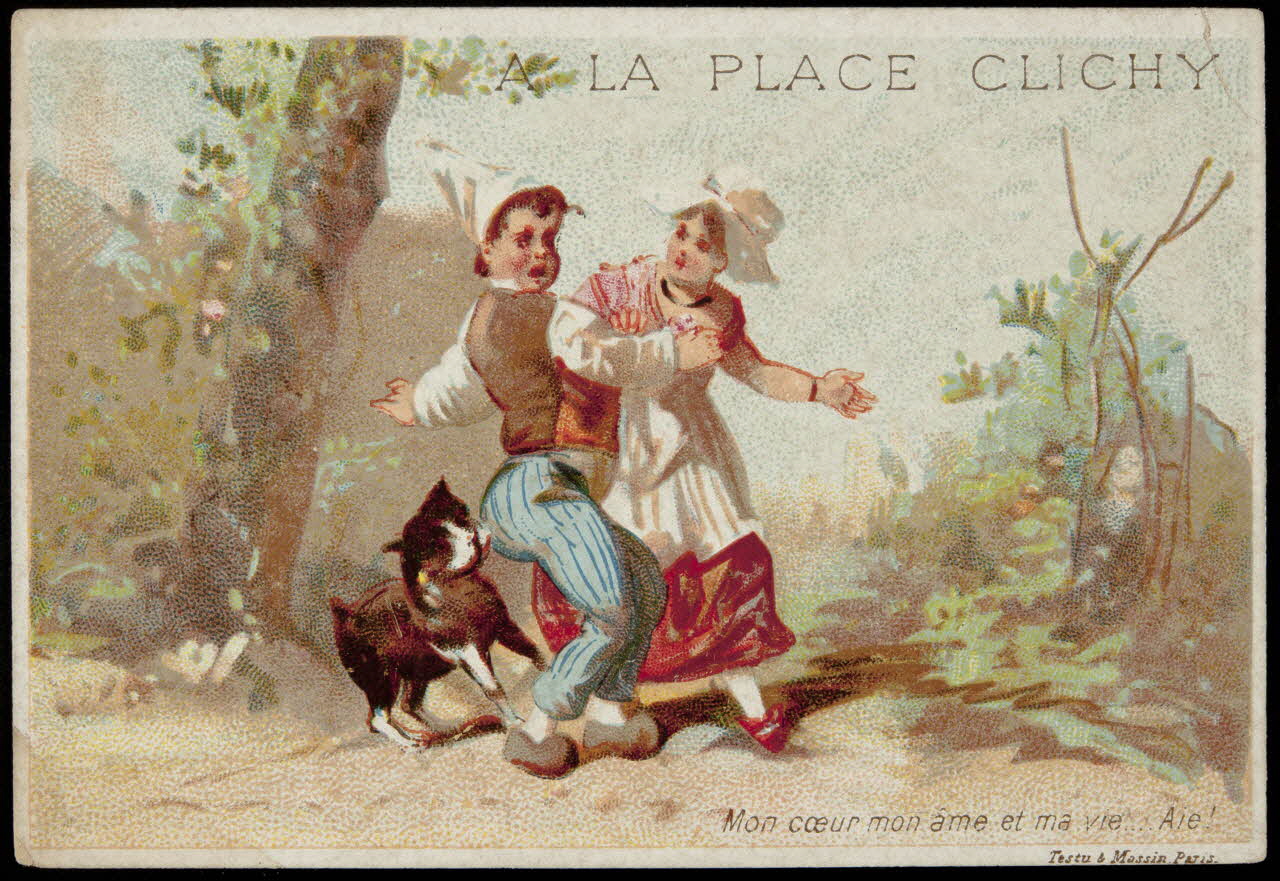 Testu & Massin carte réclame chromo Paris 1876-1886 1995.1.4347.1 Photo