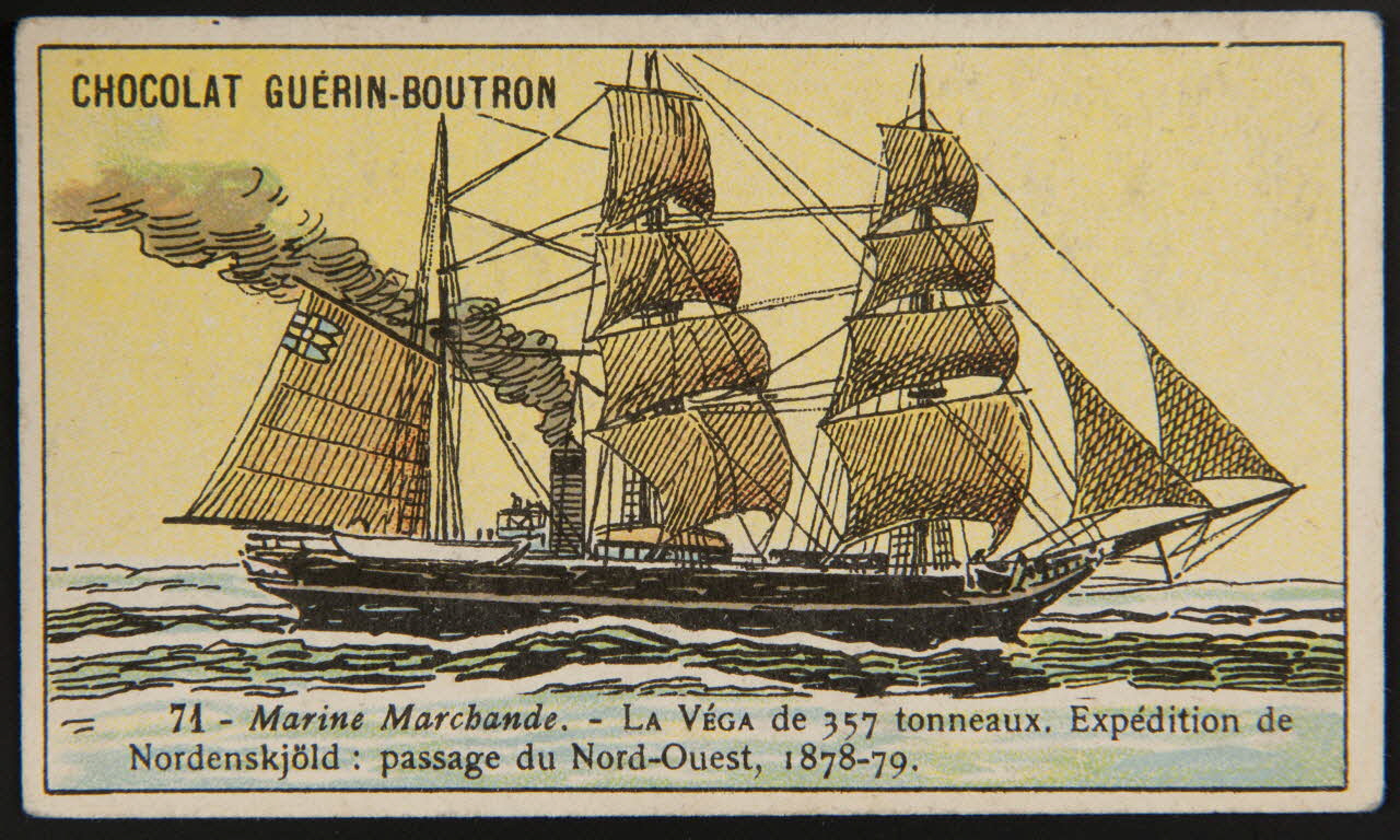 Carte réclame 71. - Marine Marchande. - LA VEGA de 357 tonneaux. Expédition de  Nordenskjöld : passage du Nord-Ouest, 1878-79. 1995.1.4372.45 Photo