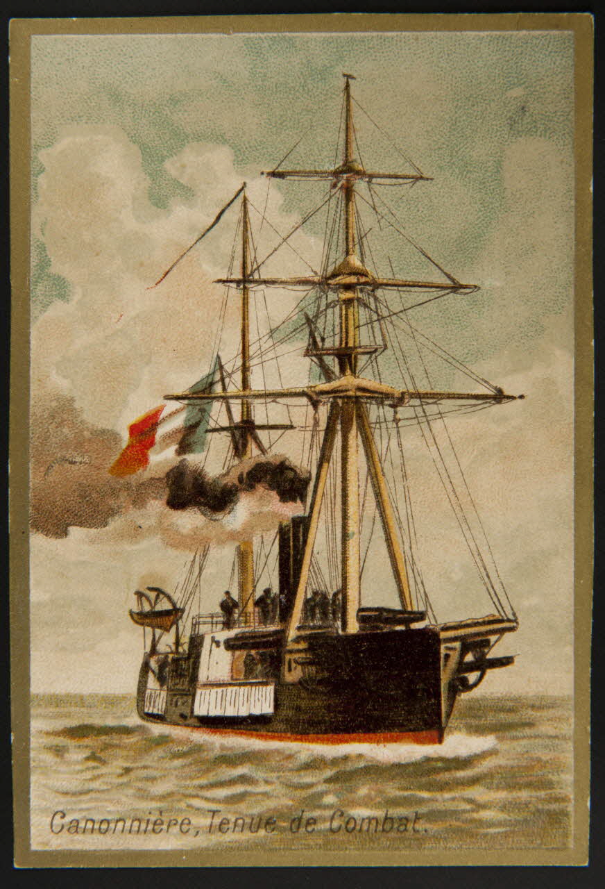 Carte réclame Canonnière, Tenue de Combat. 1995.1.4374.3 Photo