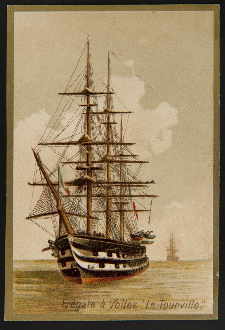 Carte réclame Frégate à Voiles "Le Tourville". 1995.1.4374.7 Photo