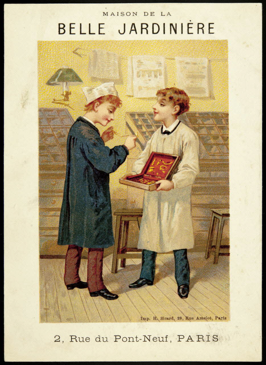 Henri Sicard carte réclame chromo Paris 1884-1890 1995.1.4582.1 Photo