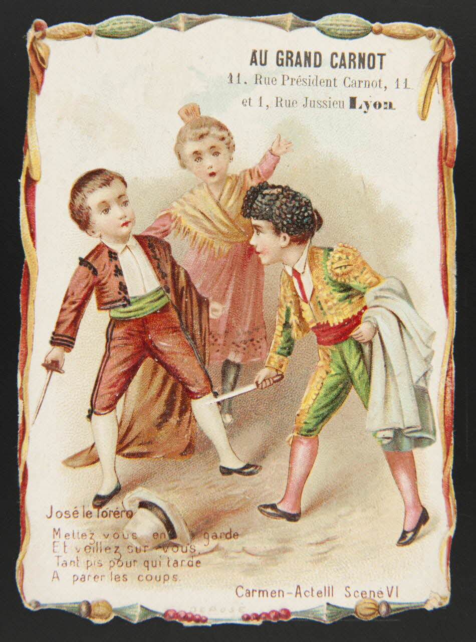 H. Landsberg carte réclame chromo Halluin 1890-1900 1995.1.4703.3 Photo