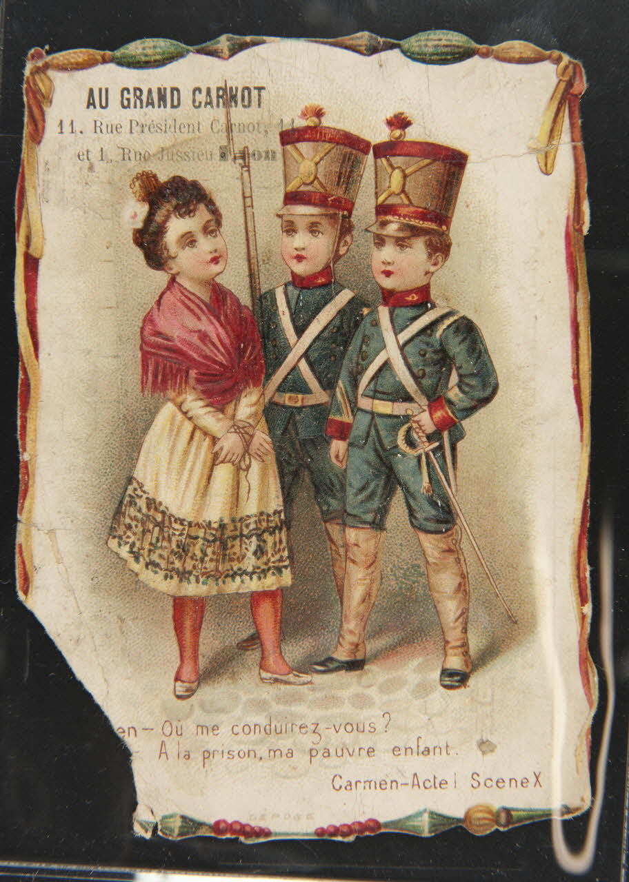 H. Landsberg carte réclame chromo Halluin 1890-1900 1995.1.4703.5 Photo