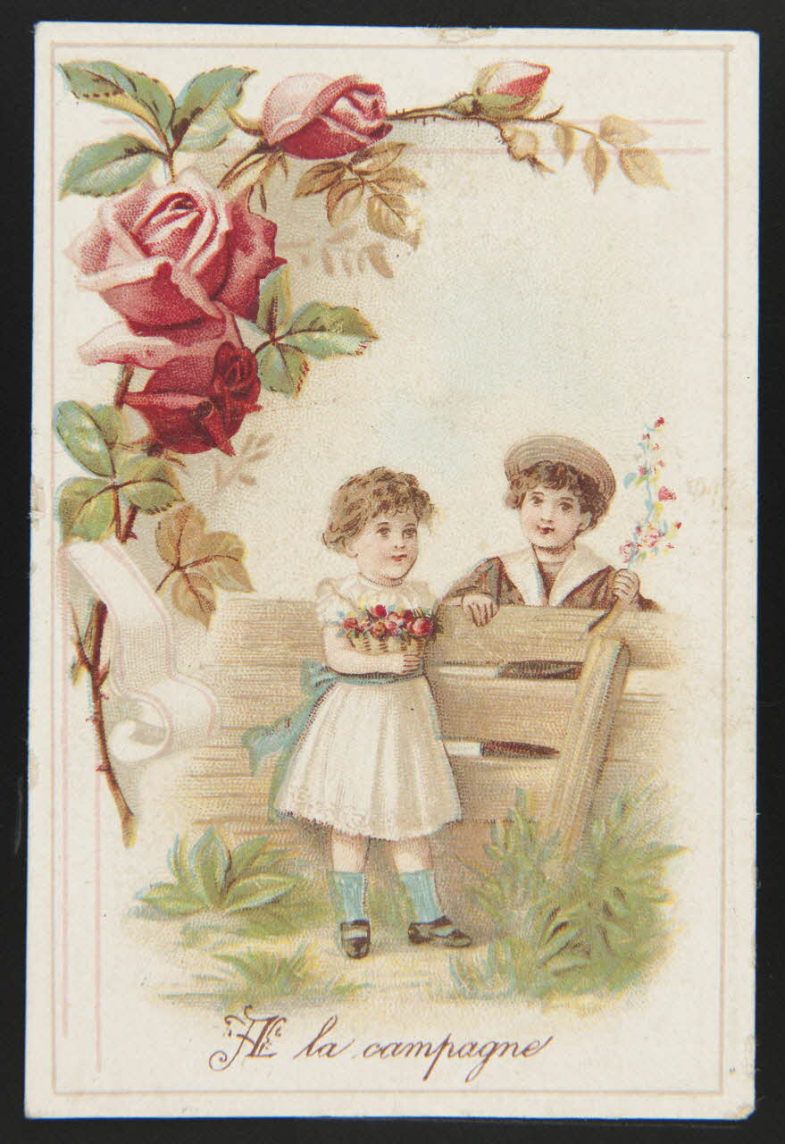 H. Landsberg carte réclame chromo Halluin 1890-1900 1995.1.4719.1 Photo