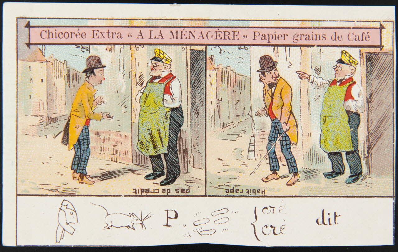 H. Landsberg carte réclame chromo Halluin 1890-1900 1995.1.4765.4 Photo