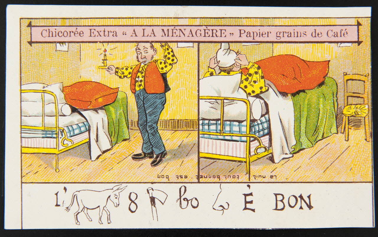 H. Landsberg carte réclame chromo Halluin 1890-1900 1995.1.4765.6 Photo