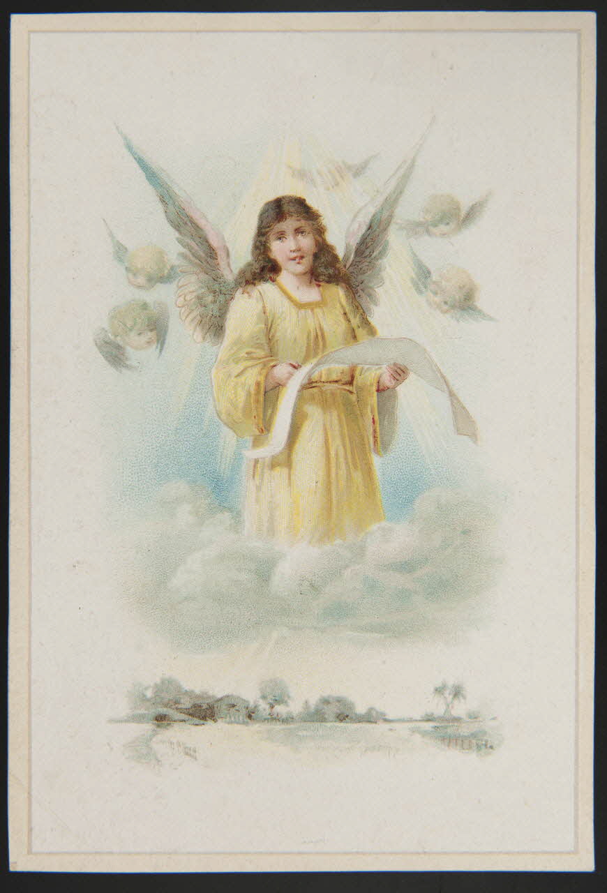 H. Landsberg carte réclame chromo Halluin 1890-1900 1995.1.4800.6 Photo