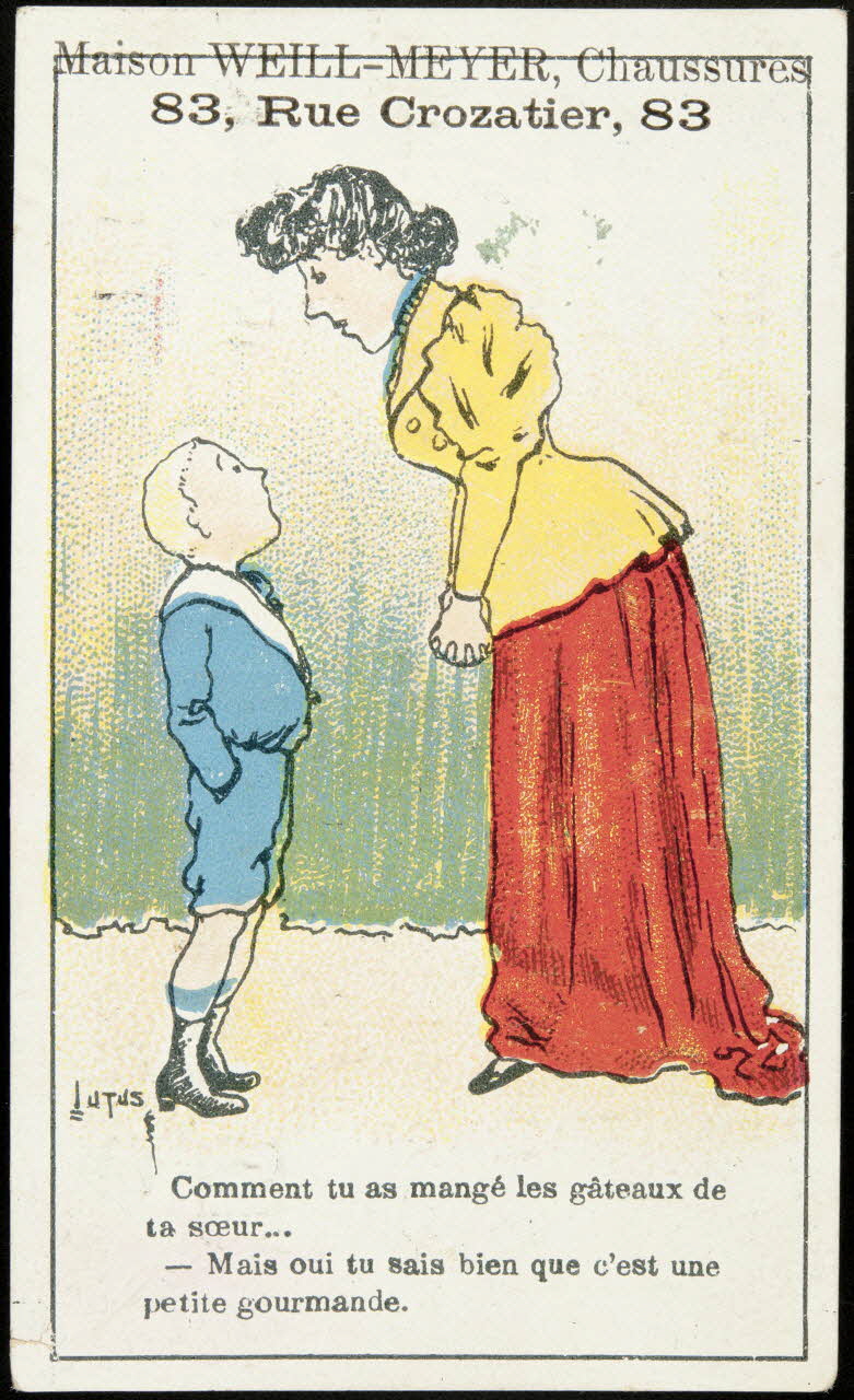 Katz ; Lutus carte réclame chromo Vincennes 1895-1910 1995.1.4888.1 Photo