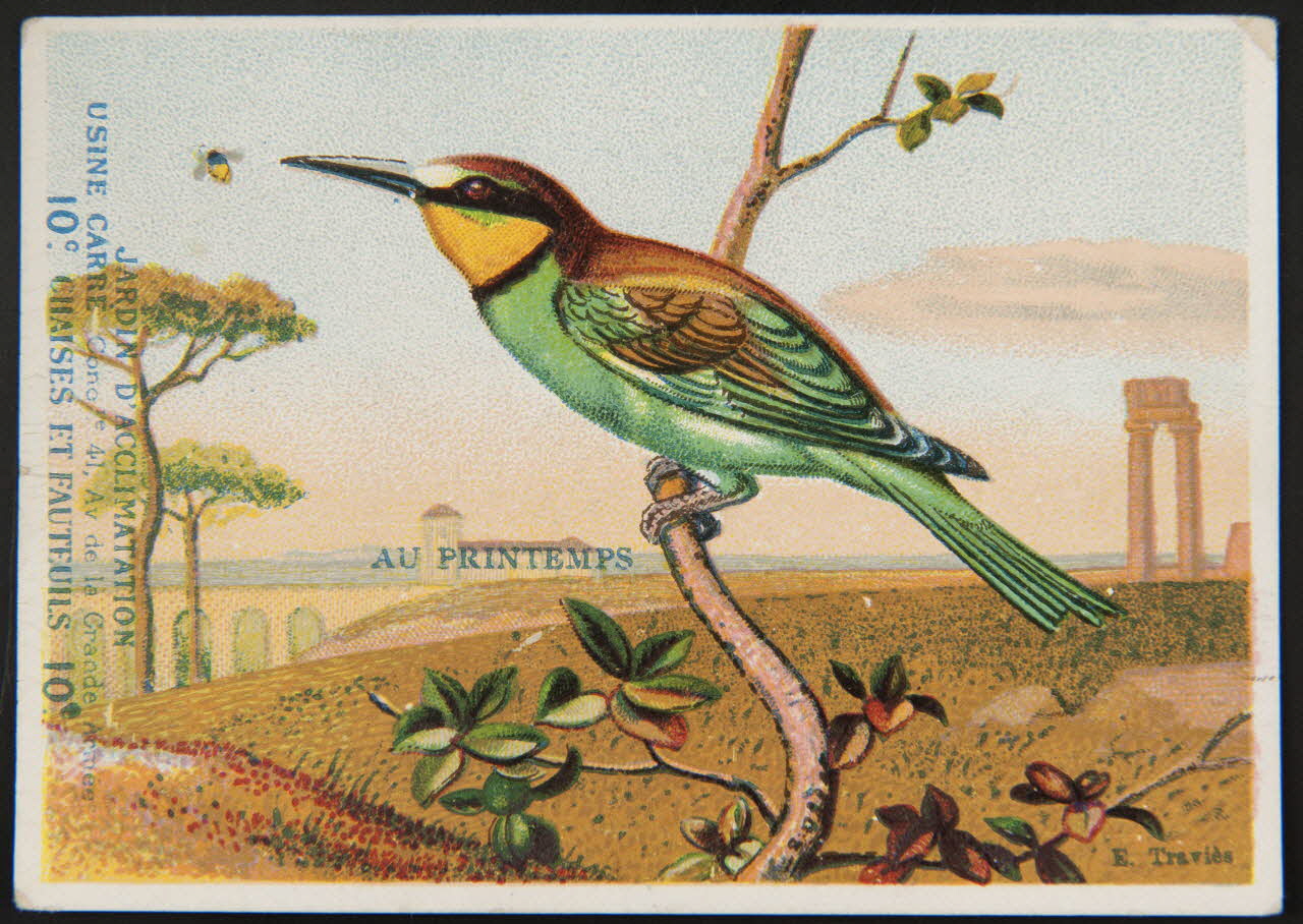 Edouard Traviès carte réclame chromo Paris 1880-1895 1995.1.510.2 Photo