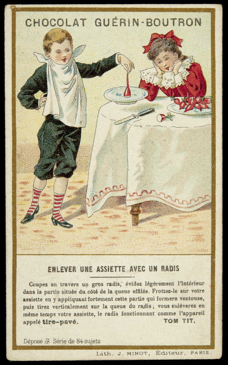 Vallet-Minot et Cie carte réclame chromo Paris 1889 1995.1.615.23 Photo