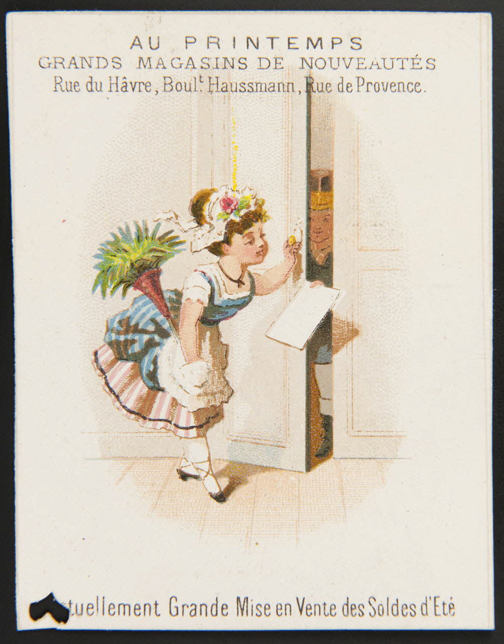 Testu & Massin carte réclame chromo Paris 1876 1995.1.831.2 Photo