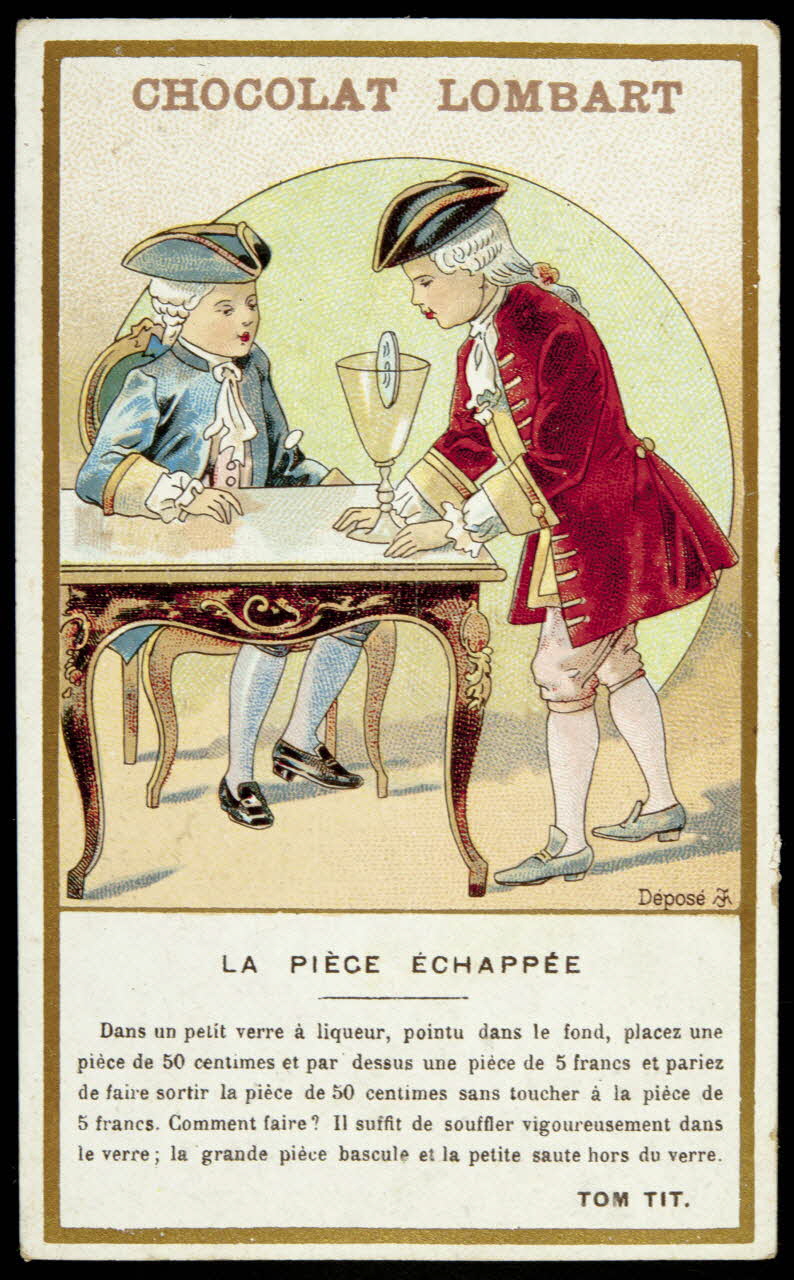 Tit Tom ; Vallet-Minot et Cie carte réclame chromo Paris 1889-1914 1995.1.870.36 Photo