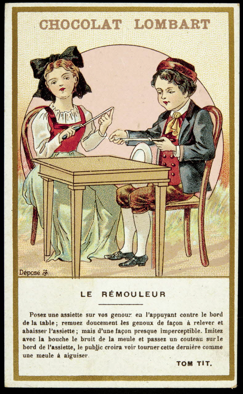 Tit Tom ; Vallet-Minot et Cie carte réclame chromo Paris 1889-1914 1995.1.870.42 Photo