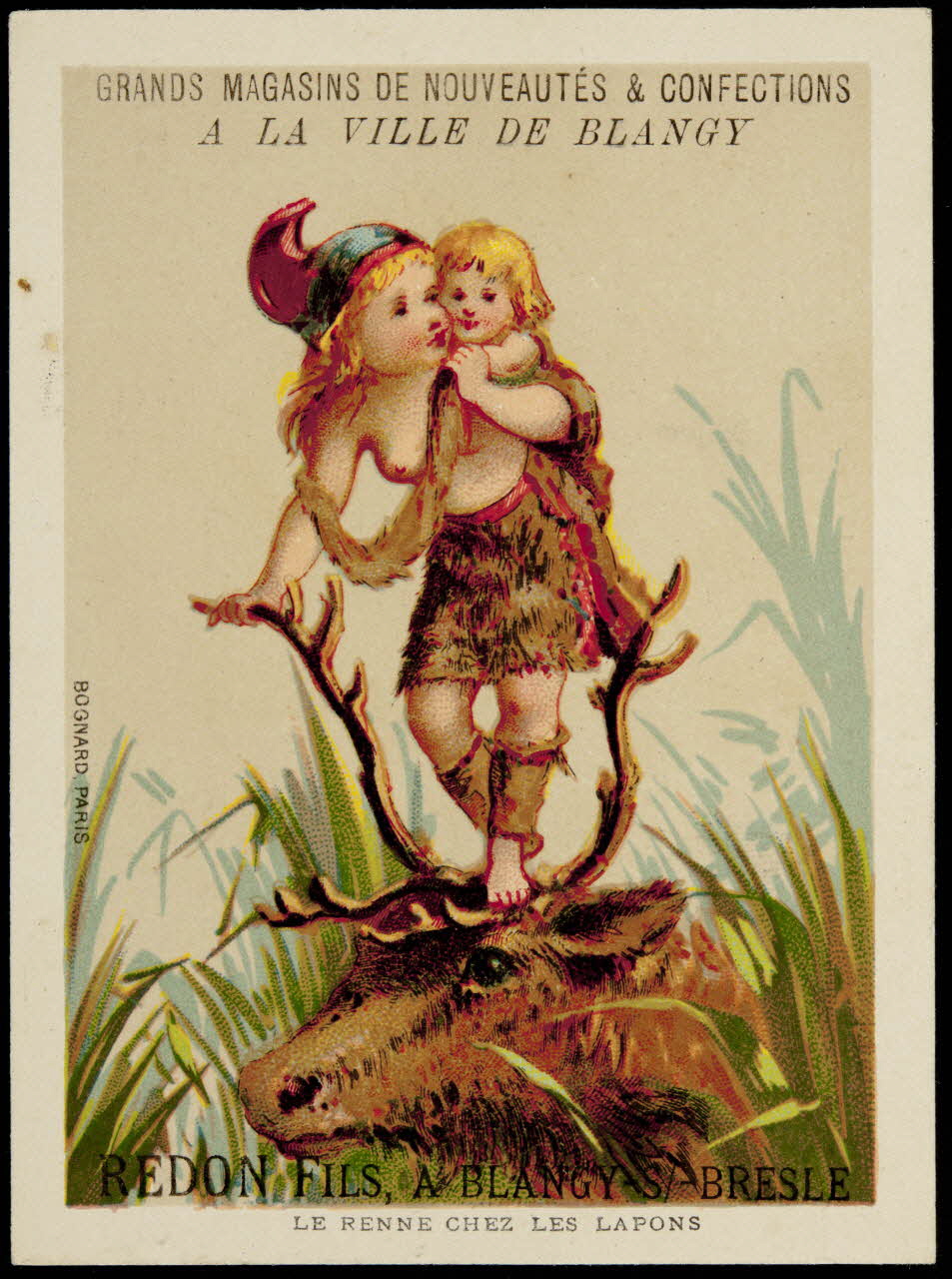 Bognard carte réclame chromo Paris 1876-1890 1995.1.90.9 Photo