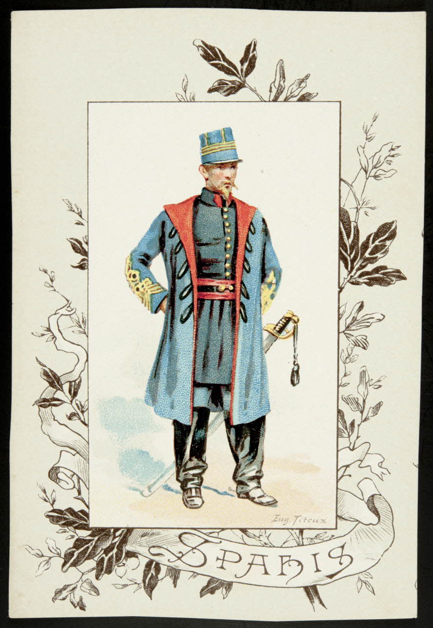 Titeur E. ; Imprimerie H. Laas carte réclame chromo Paris 1878-1905 1995.1.955.34 Photo