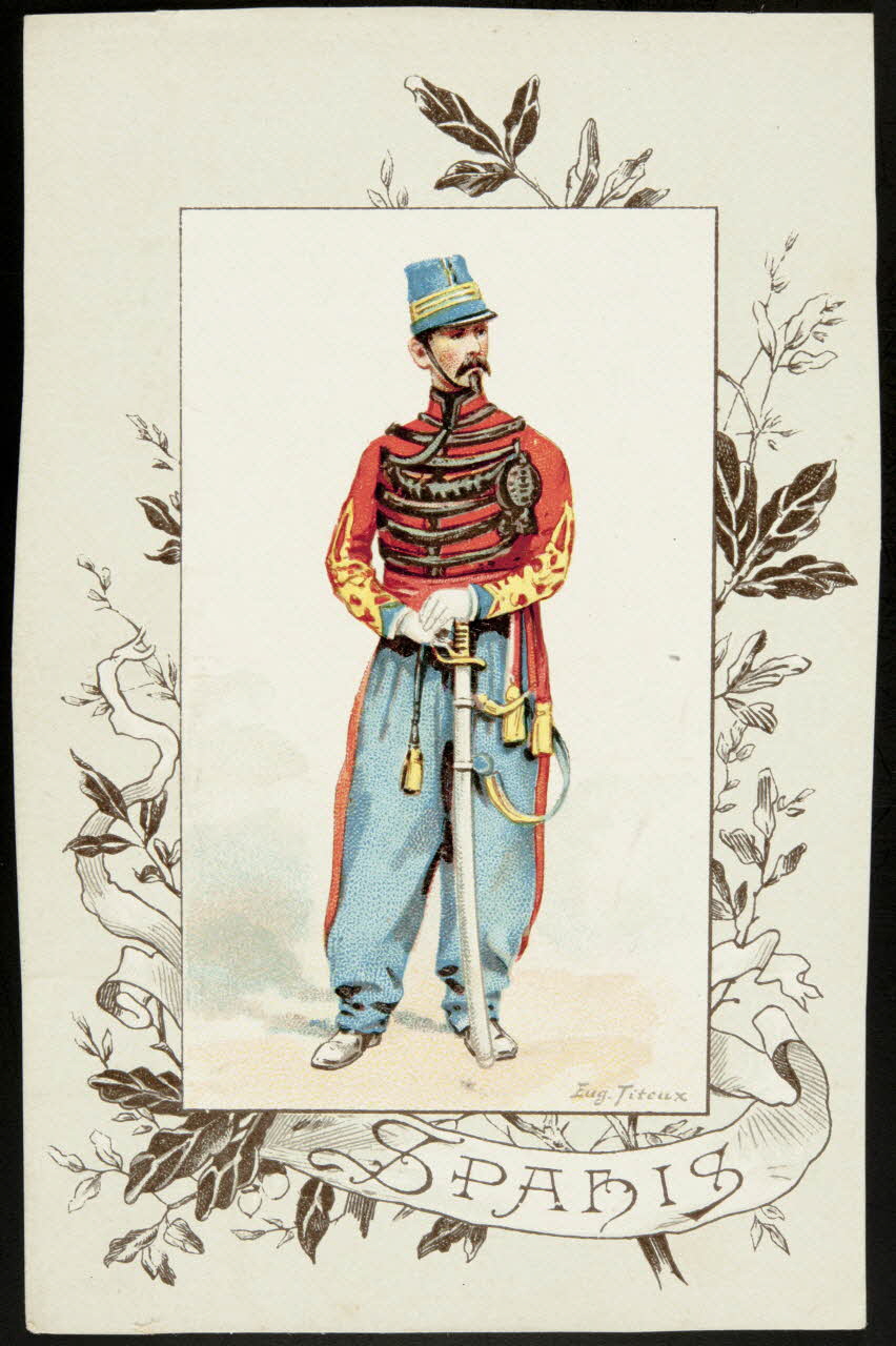 Titeur E. ; Imprimerie H. Laas carte réclame chromo Paris 1878-1905 1995.1.955.36 Photo