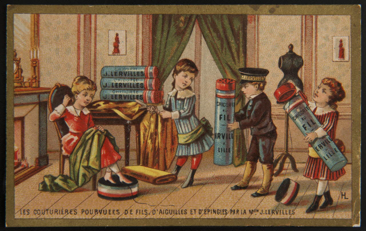 Imprimerie H. Laas carte réclame chromo Paris 1878-1905 1995.1.975.3 Photo