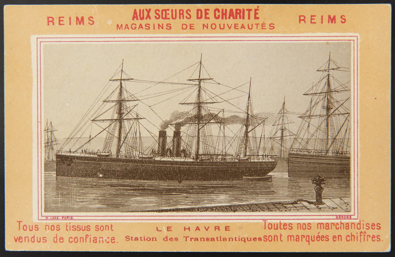 Imprimerie H. Laas carte réclame chromo Paris 1878-1905 1995.1.996.23 Photo