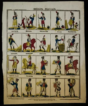 Bonnet planche de militaires SOLDATS FRANCAIS Paris 1835-1853 1995.14.107 Photo Mucem