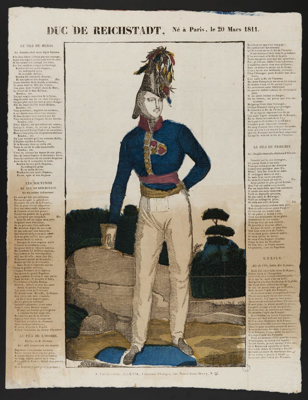 Fleuret ; Julienne imagerie ancienne DUC DE REICHSTADT, Né à Paris, le 20 mars 1811. Paris 1830-1832 1995.14.36 Photo