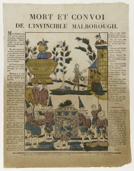 Moisand Antoine ; Frédéric Dupont-Diot imagerie ancienne MORT ET CONVOI  DE L'INVINCIBLE MALBOROUGH. Beauvais 1826-1829 1995.14.82 Photo