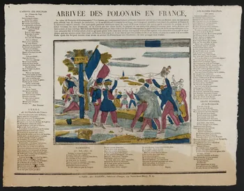 Fleuret ; Julienne imagerie ancienne ARRIVEE DES POLONAIS EN FRANCE. Paris 1832-1835 1995.14.98 Photo