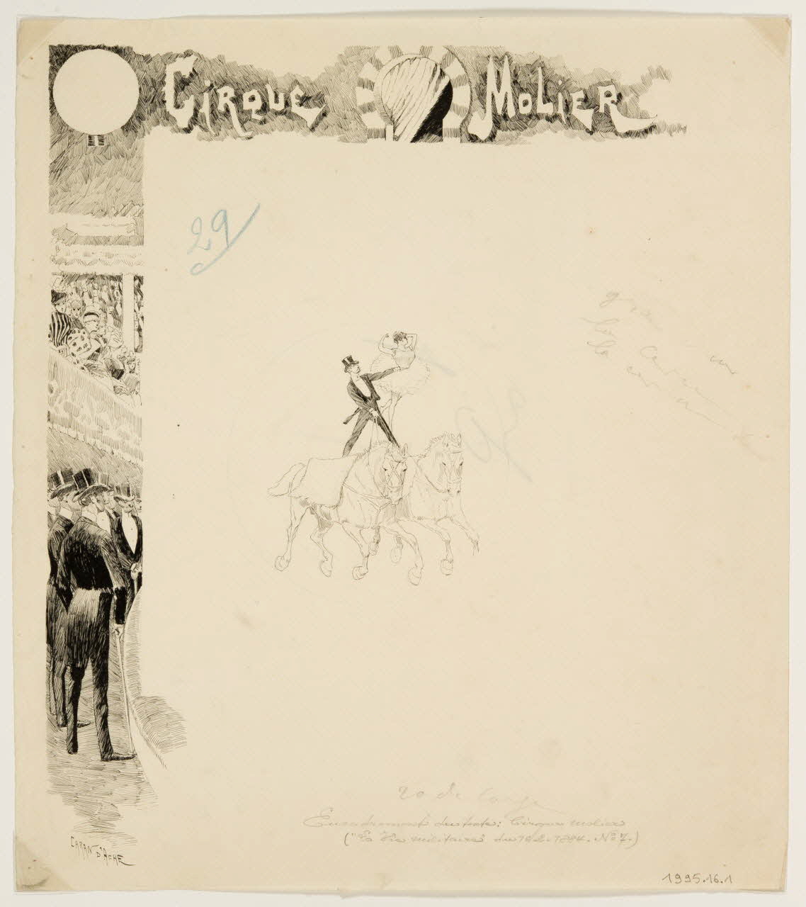 Caran d'Ache dessin Cirque Molier France 1884 1995.16.1 Photo