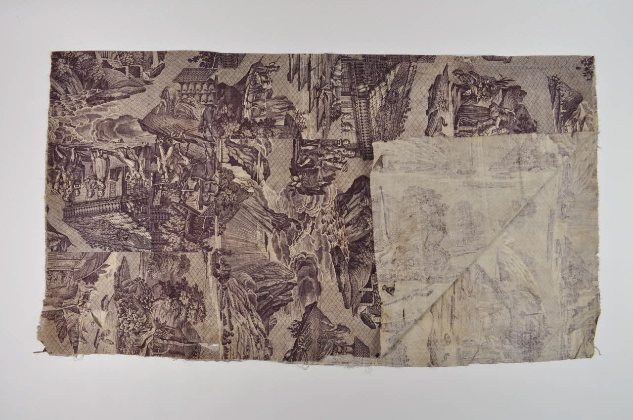 pièce de tissu Toile illustrée, "La chapelle de Guillaume Tell" Pays de la Loire, France 1815 1967.119.442 Photo Mucem