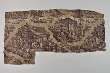 pièce de tissu Toile illustrée, "La chapelle de Guillaume Tell" Pays de la Loire, France 1815 1967.119.443 Photo Mucem