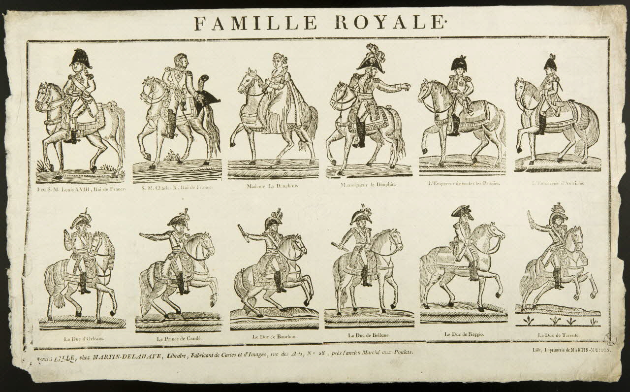 Henri Alexandre Joseph Martin-Delahaye ; Martin-Muiron (imprimeur)" estampe FAMILLE ROYALE Lille 1827-1833 2008.11.45 Photo