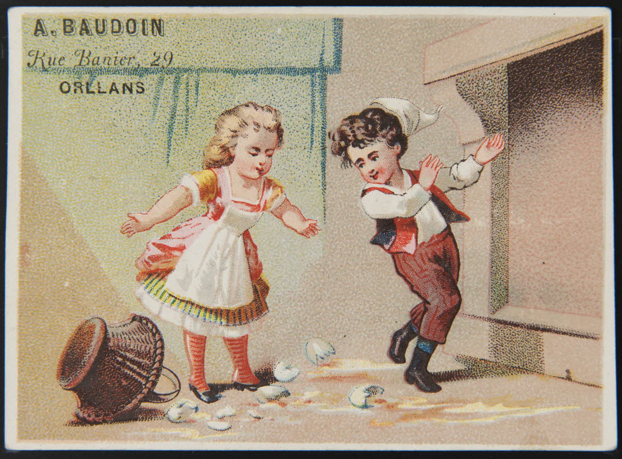 Roussette carte réclame chromo Paris 1870-1890 1996.40.1047.2 Photo