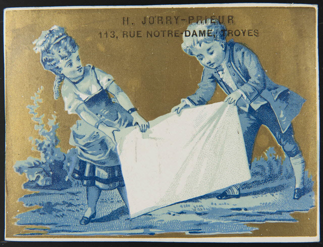 Roussette carte réclame chromo Paris 1870-1890 1996.40.1048.2 Photo