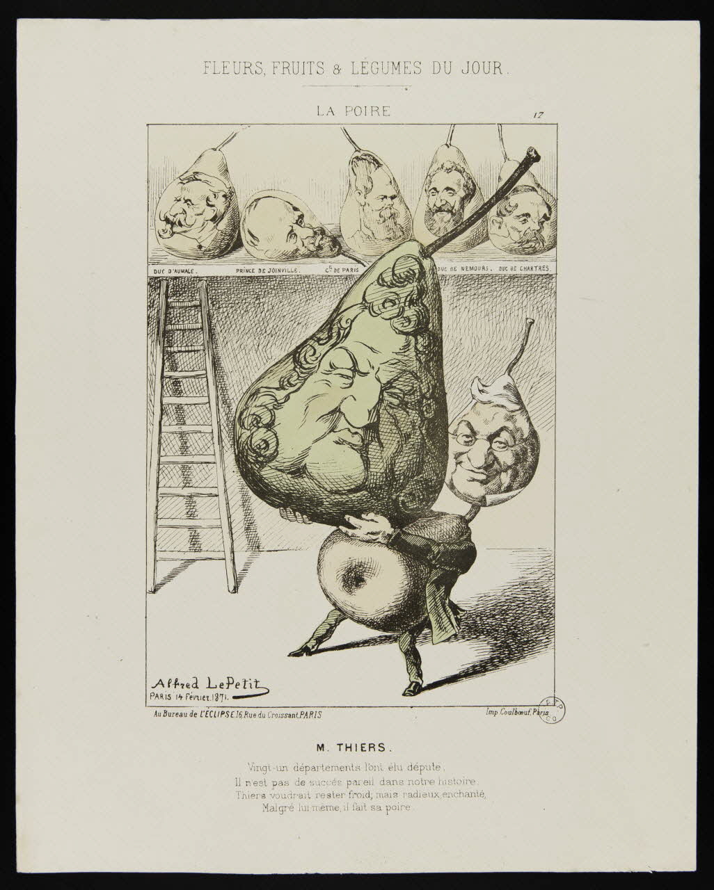 Alfred Le Petit ; Coulboeuf caricature M. THIERS. Paris 1871 1996.26.10 Photo