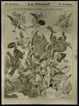 Alfred Le Petit ; Hugonis L. caricature Le Pétard  LA CHUTE DES ANGES, PAR ALFRED LE PETIT Levallois-Perret 1877 1996.26.101 Photo