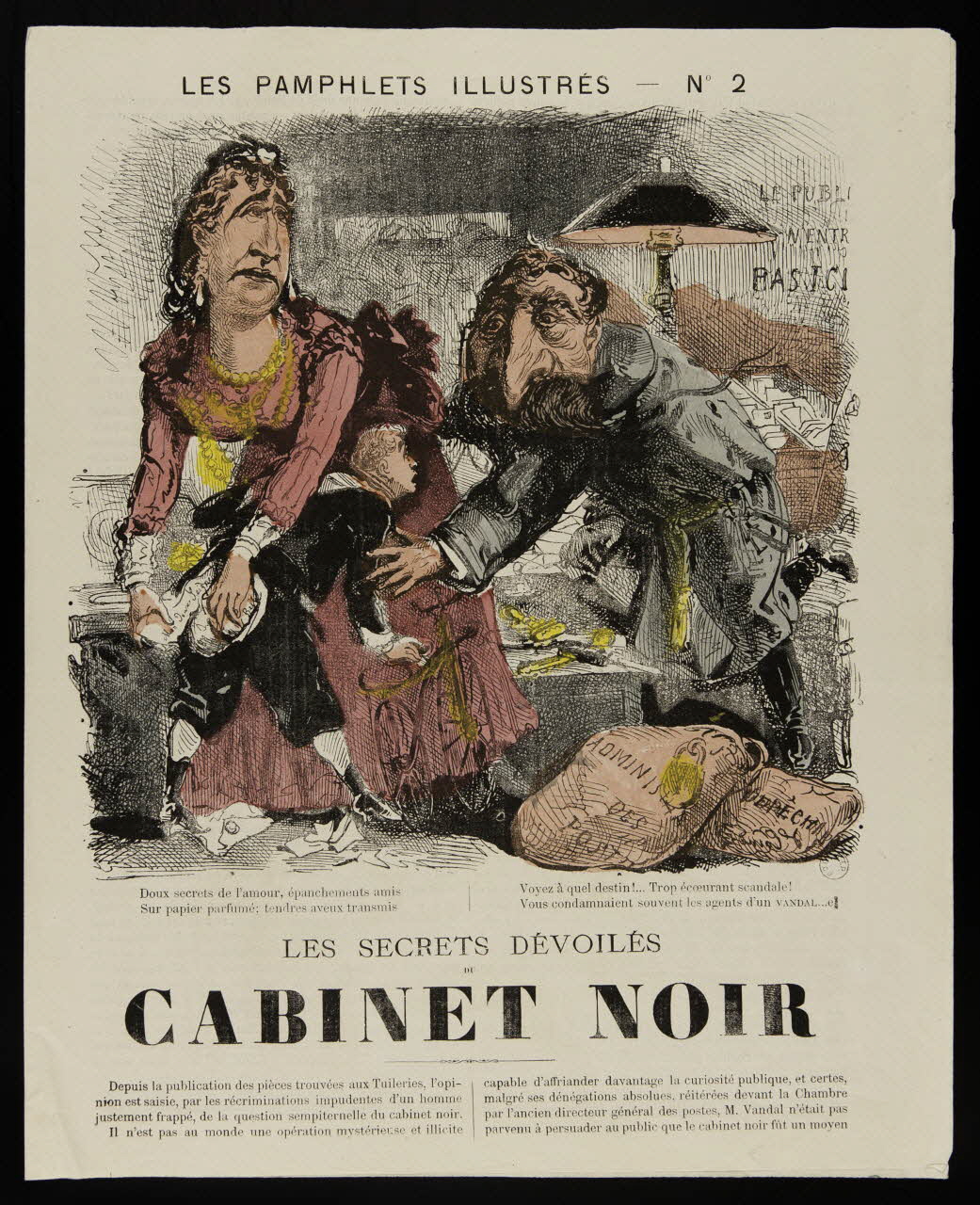 caricature LES PAMPHLETS ILLUSTRES  LES SECRETS DEVOILES  DU  CABINET NOIR 1996.26.106 Photo