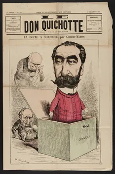 Gilbert-Martin Charles ; Cusset J. (imprimeur revue LE  DON QUICHOTTE  LA BOITE A SURPRISE, par GILBERT-MARTIN Paris 1887 1996.26.108  Photo
