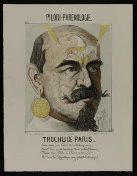 Belloguet A. ; Grognet caricature PILORI-PHRENOLOGIE.  N° 10  TROCHU DE PARIS. Paris 1870 1996.26.19  Photo