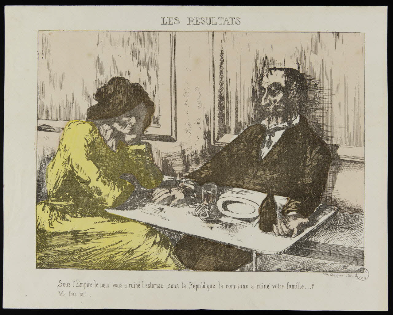 Chouquet L. ; Chappaz caricature LES RESULTATS Paris 1871 1996.26.25 Photo