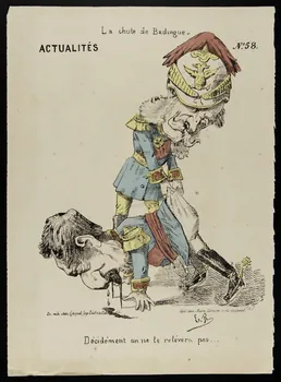 R. E. ; Grognet ; Madre caricature La chute de Badingue  ACTUALITES  N° 58 Paris 1870-1871 1996.26.34 Photo