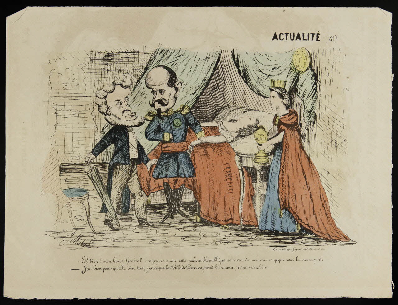 Michel J. ; Grognet caricature ACTUALITE 61 Paris 1871 1996.26.35 Photo