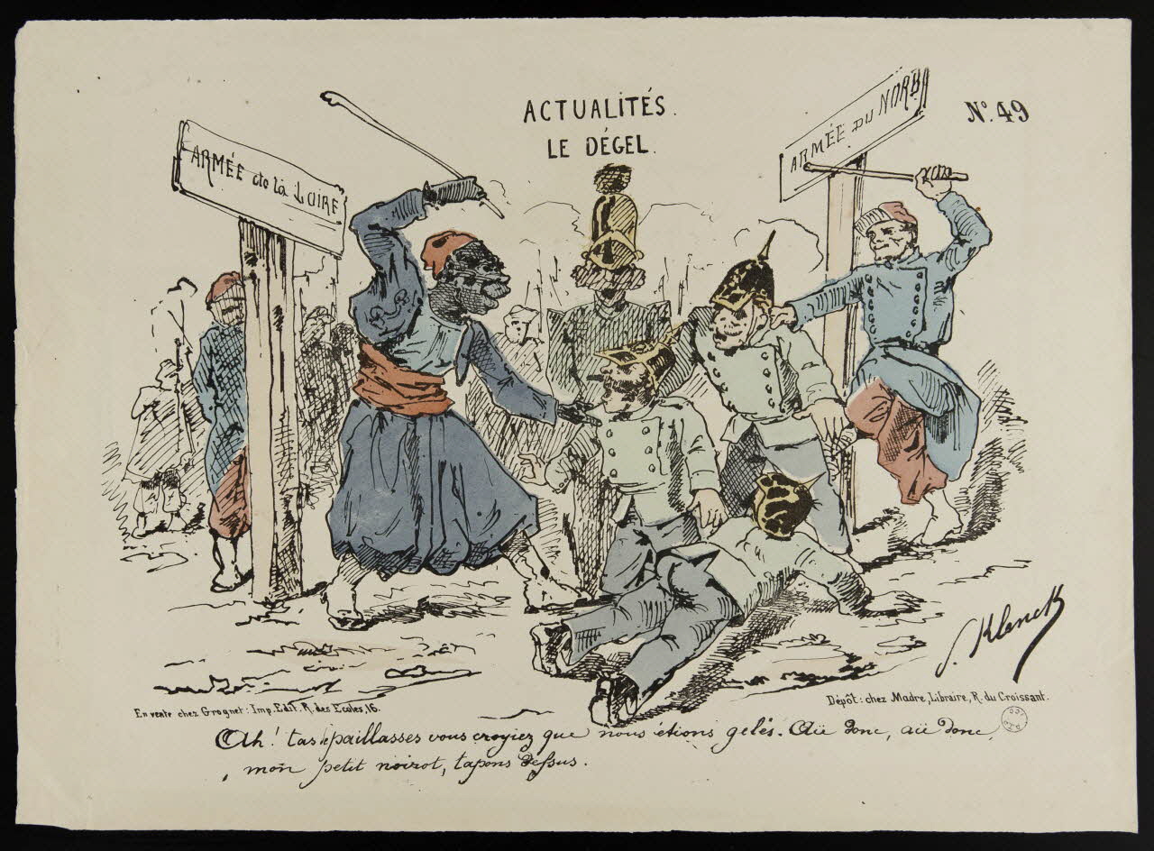 Klenck V. ; Grognet ; Madre caricature ACTUALITES  LE DEGEL  N°49 Paris 1870 1996.26.43 Photo