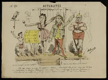 Klenck V. ; Grognet ; Madre caricature N°. 25.  ACTUALITES Paris 1870-1871 1996.26.45 Photo