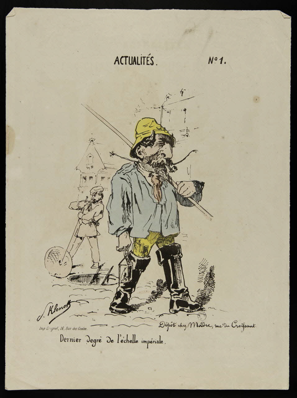 Klenck V. ; Grognet ; Madre caricature ACTUALITES.  N° 1. Paris 1870-1871 1996.26.47 Photo
