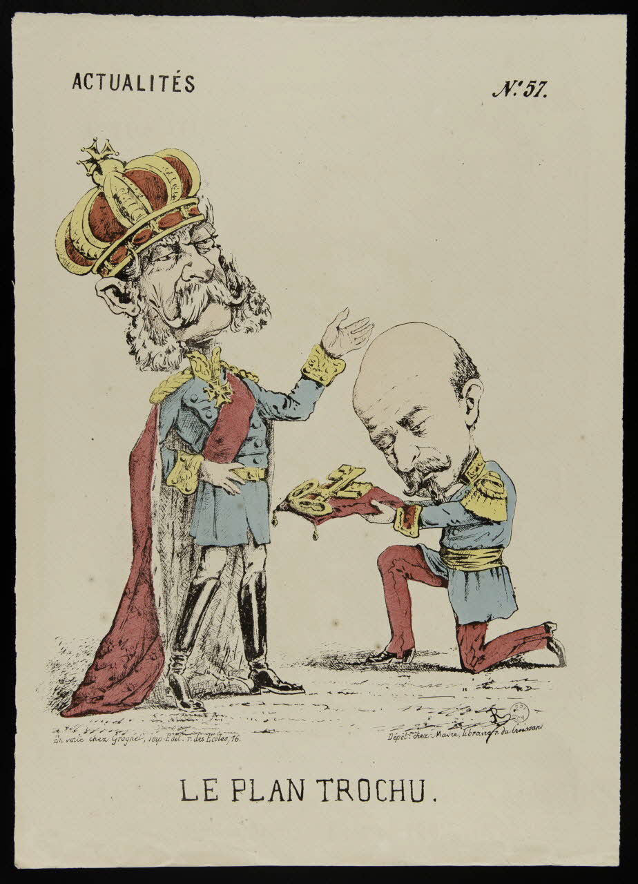 R ; Grognet ; Madre caricature ACTUALITES  N°. 57.  LE PLAN TROCHU. Paris 1870-1871 1996.26.50 Photo