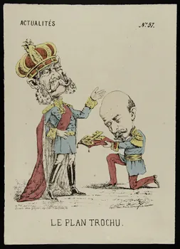 R ; Grognet ; Madre caricature ACTUALITES  N°. 57.  LE PLAN TROCHU. Paris 1870-1871 1996.26.50 Photo