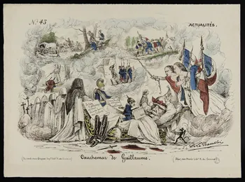 Tramblais de la ; Grognet ; Madre caricature N° 43  ACTUALITES.  Cauchemar de Guillaume. Paris 1870-1871 1996.26.51 Photo