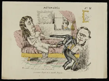Renard E. ; Grognet ; Madre caricature ACTUALITES  N° 36  Le nouveau Joseph et la nouvelle Putipahar Paris 1870-1871 1996.26.55 Photo