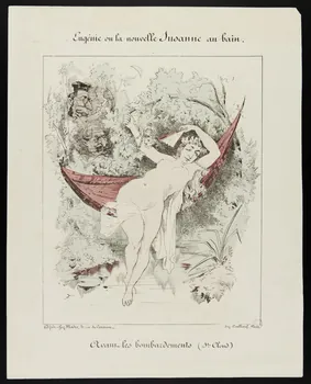 Coulboeuf ; Madre caricature Eugénie ou la nouvelle Suzanne au bain  Avant les bombardements (St-Cloud) Paris 1870-1871 1996.26.62 Photo